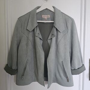 Philosophy republic faux suede mint jacket